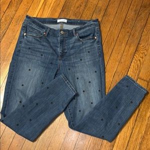 Ann Taylor Loft High Waisted Jeans, DOTS!